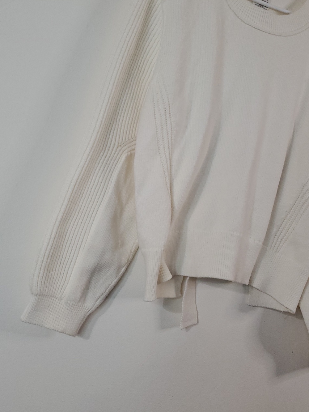 Anthropologie Pilcro Buckled Open Back Sweater Size Large Ivory Soft Girl - Picture 4 of 12
